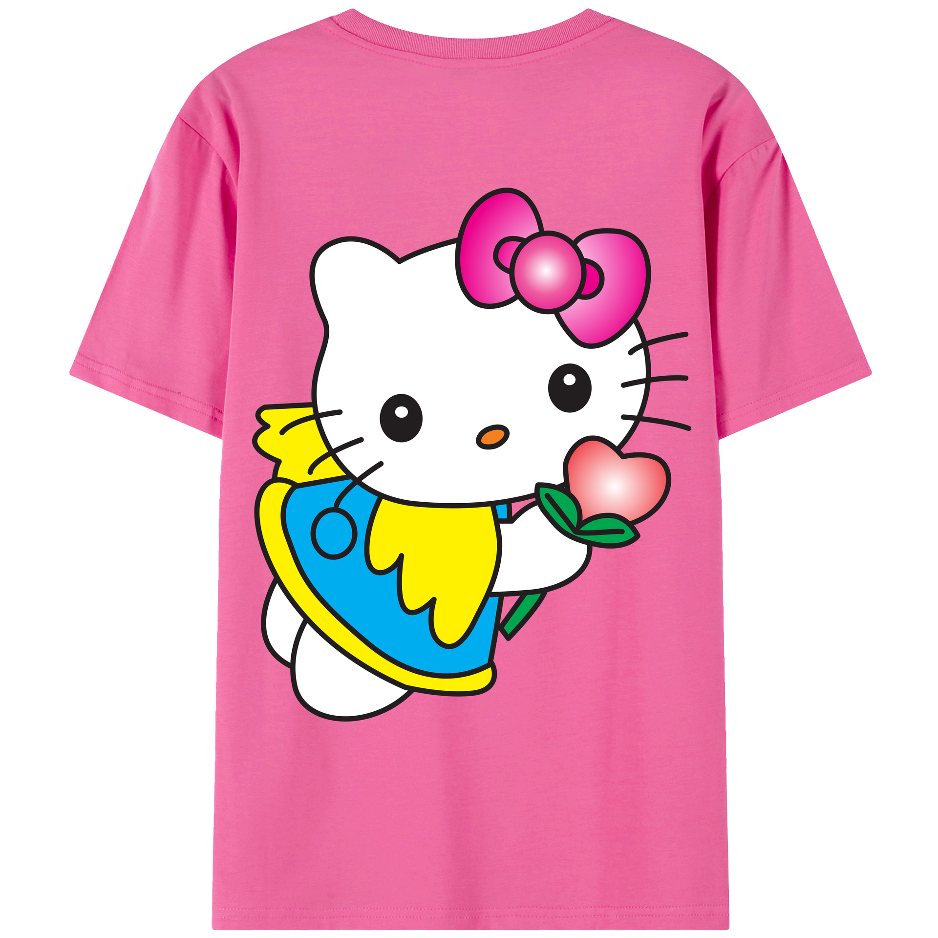 （画像用） Hello Kitty ハローキティ レディース半袖Tシャツ(バックプリント)